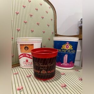 (3) TRUMP Casino Buckets - TRUMP PLAZA + TRUMP'S CASTLE
